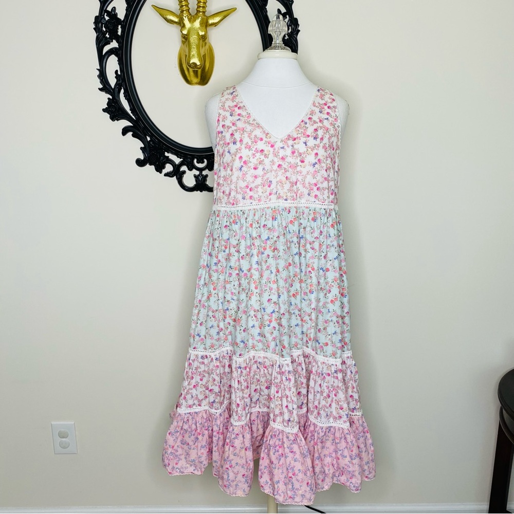 LoveShackFancy Pink Floral Dress